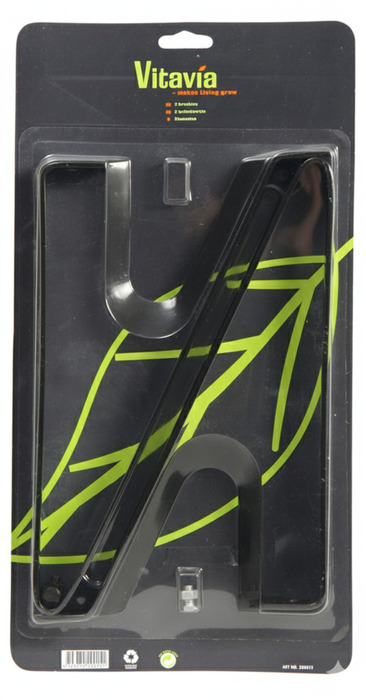 Konsol Växthushylla Svart 2-pack Vitavia